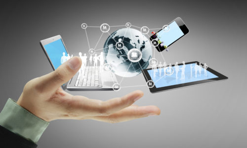 Technology in the hands Technology in the hands of businessmen